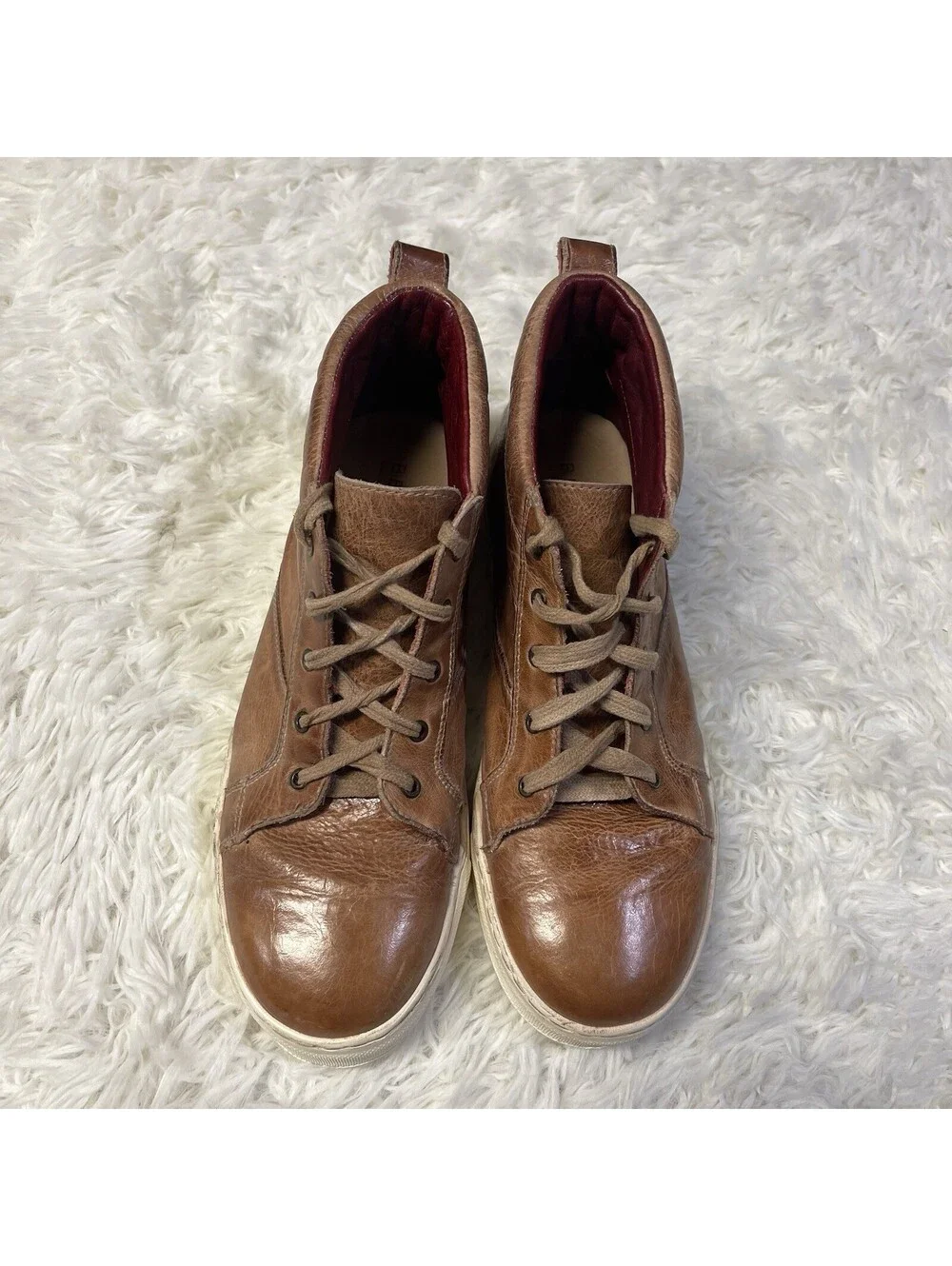 Bed Stu Rossela Tan Leather Rustic Shoes Boots Women's Size 9